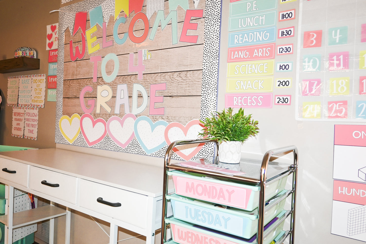Bright Classroom Decor Bundle with Editable Pieces