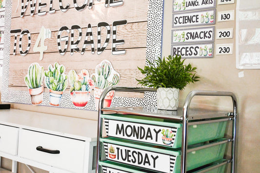 Rolling Cart Labels, Cactus Classroom Decor Rolling Cart Labels - Editable - Cactus Labels 10 and 12 Drawer Labels with a Variety of styles